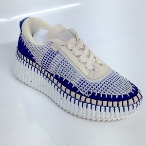 Chloe Women’s Nama Woven Platform Low Top Sneakers Size 39